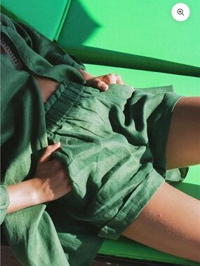 Rove Green Linen Shorts